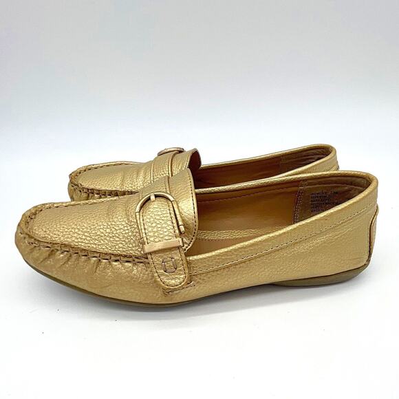 G.h. Bass & Co Womens Betsy Golden Round Toe Slip On Loafer Flats Size 7.5M - Picture 3 of 8